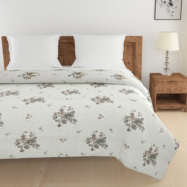 SWAYAM Ananda Cotton Floral Print Double Comforter
