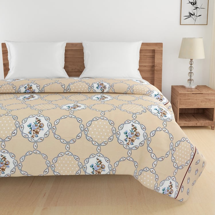 SWAYAM Sparkle Cotton Printed Double Comforter
