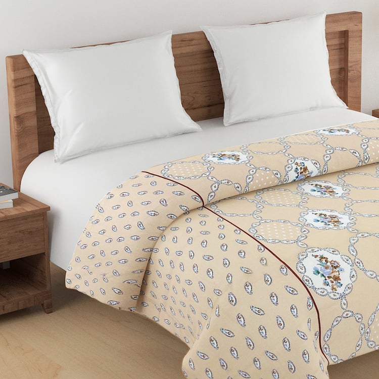 SWAYAM Sparkle Cotton Printed Double Comforter