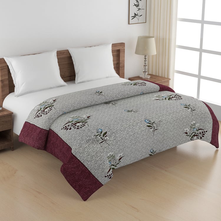 SWAYAM Veda Cotton Floral Print Double Comforter