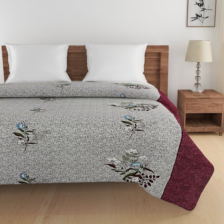 SWAYAM Veda Cotton Floral Print Double Comforter