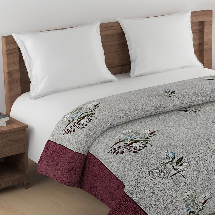 SWAYAM Veda Cotton Floral Print Double Comforter