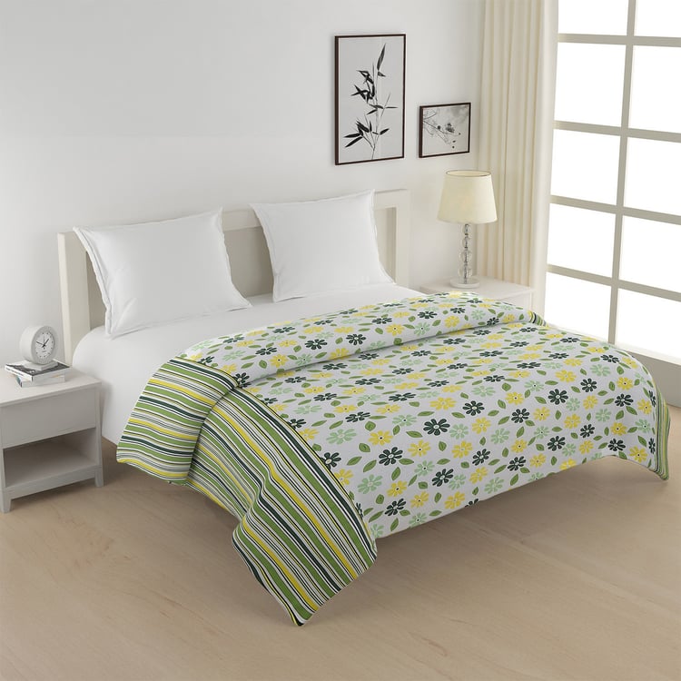 SWAYAM Veda Cotton Floral Print Double Comforter