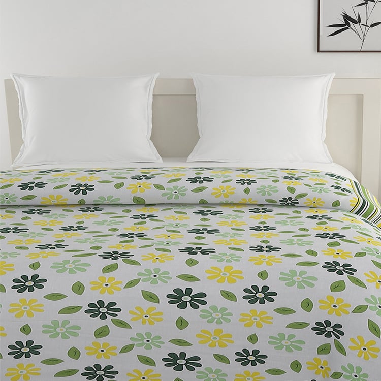 SWAYAM Veda Cotton Floral Print Double Comforter