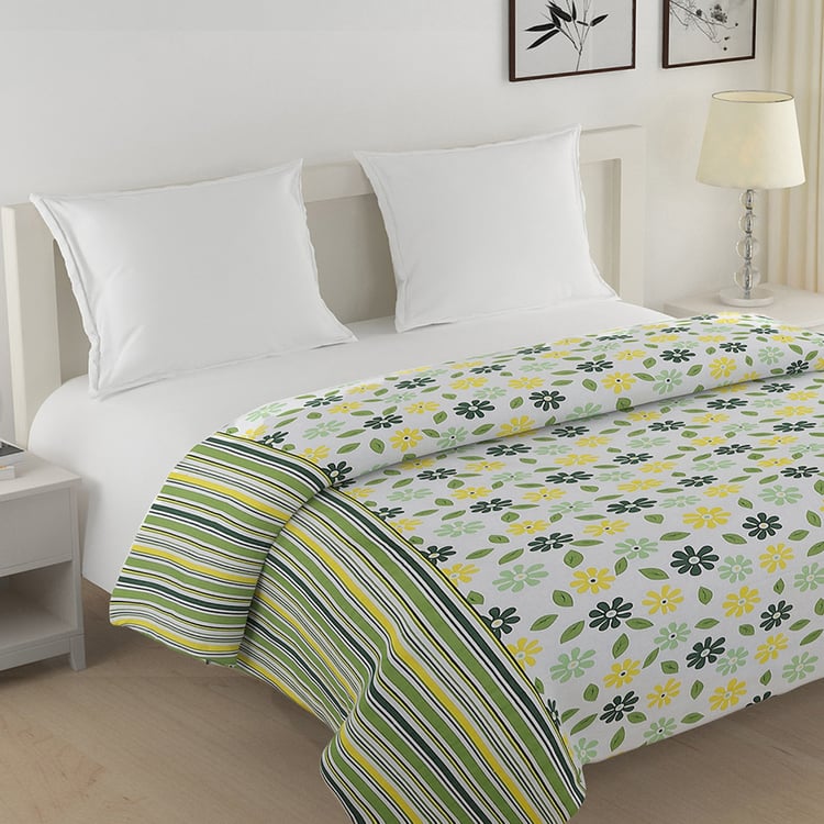 SWAYAM Veda Cotton Floral Print Double Comforter