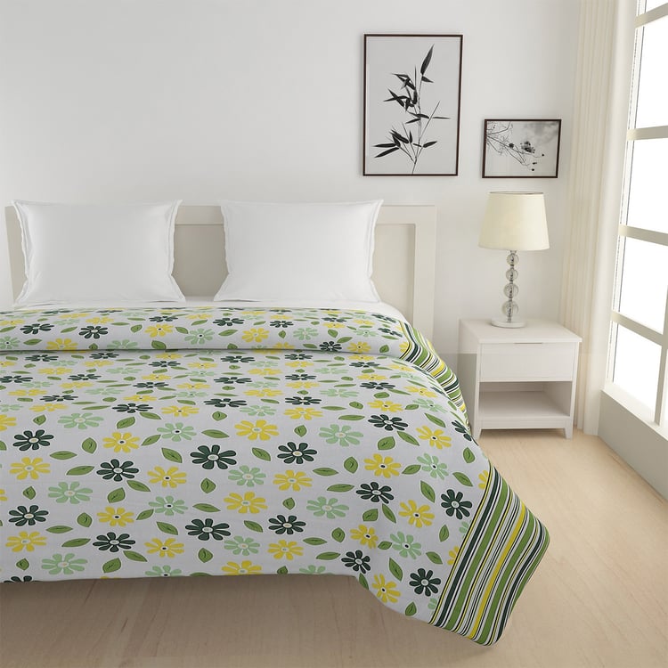 SWAYAM Veda Cotton Floral Print Double Comforter