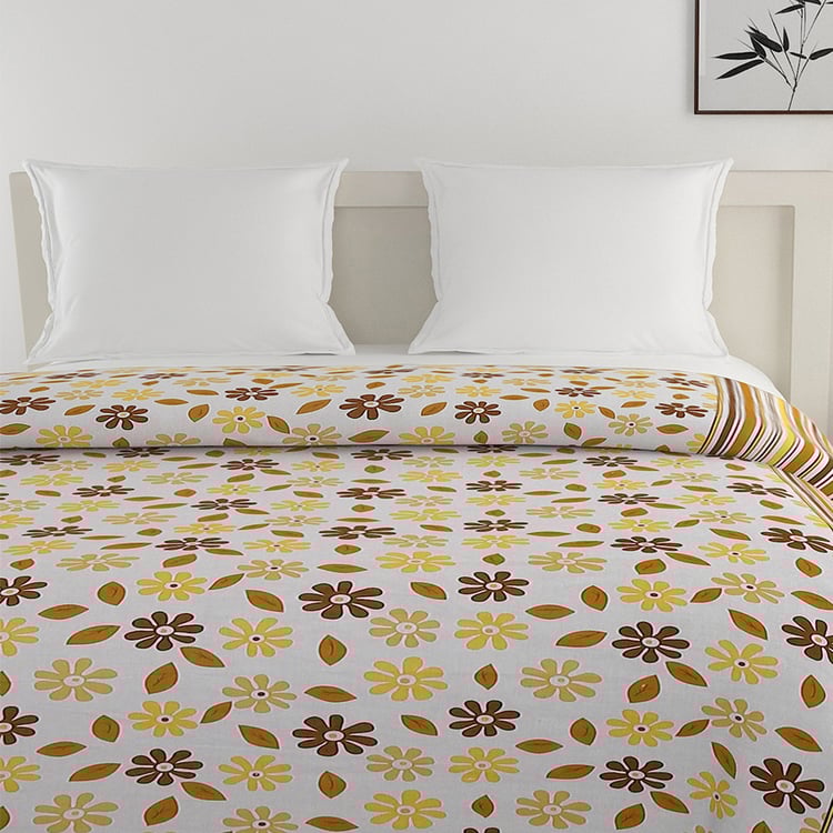 SWAYAM Veda Cotton Floral Print Double Comforter