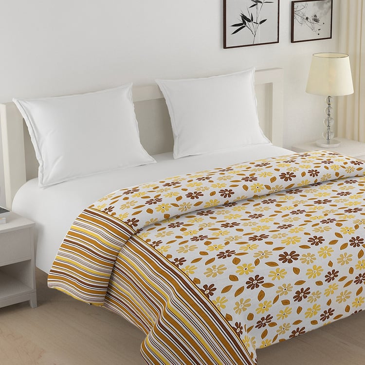 SWAYAM Veda Cotton Floral Print Double Comforter