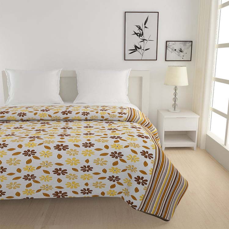 SWAYAM Veda Cotton Floral Print Double Comforter