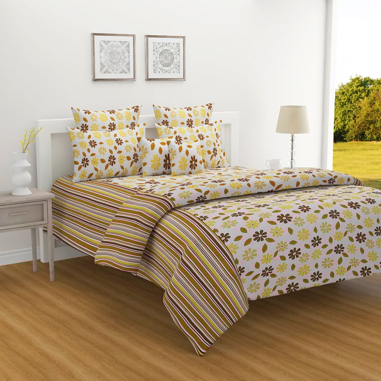 SWAYAM Veda Cotton Floral Print Double Comforter