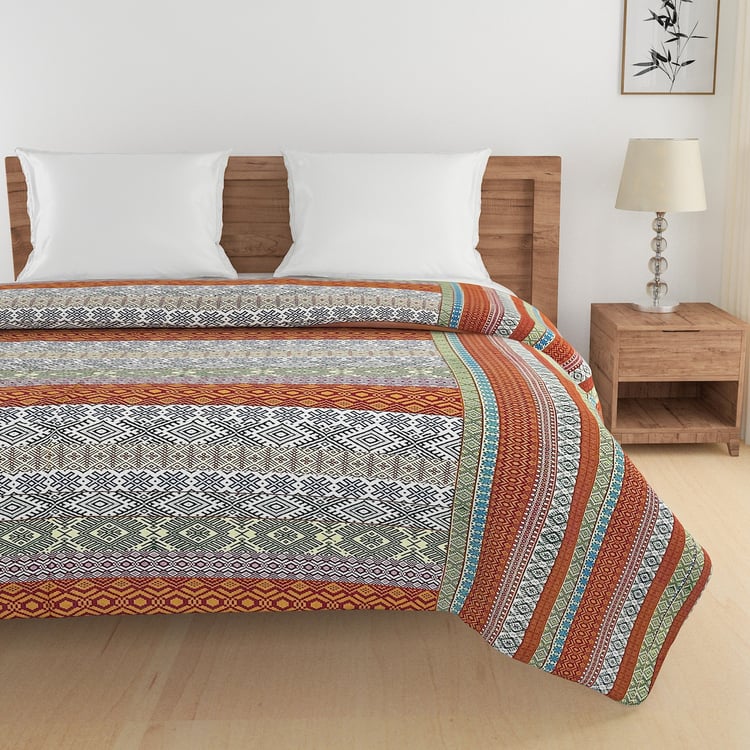 SWAYAM Veda Cotton Ethnic Print Double Comforter