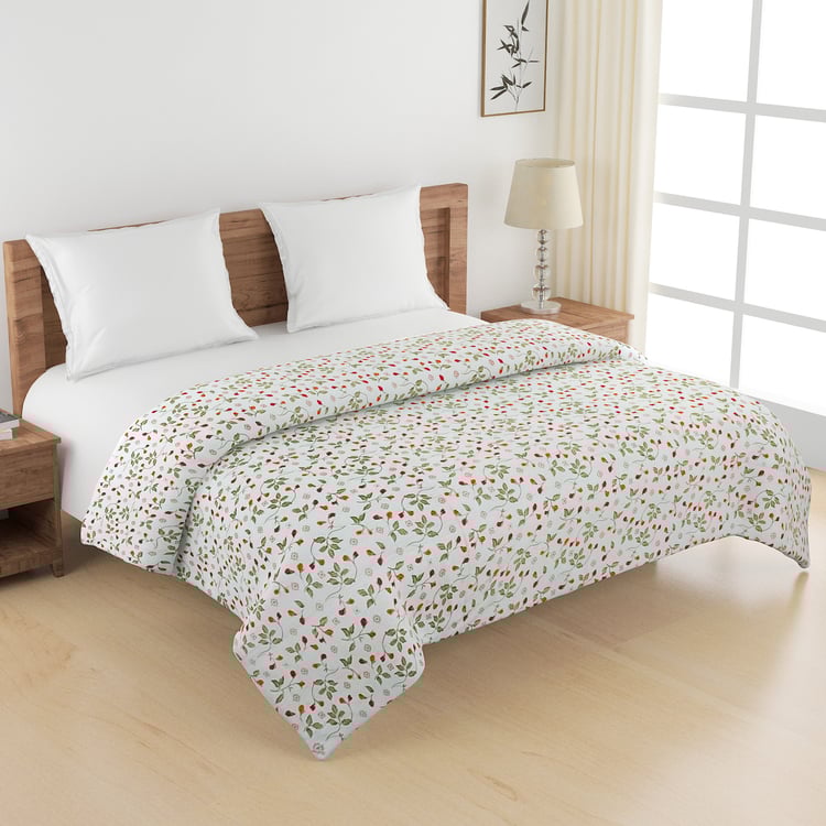 SWAYAM Veda Cotton Floral Print Double Comforter