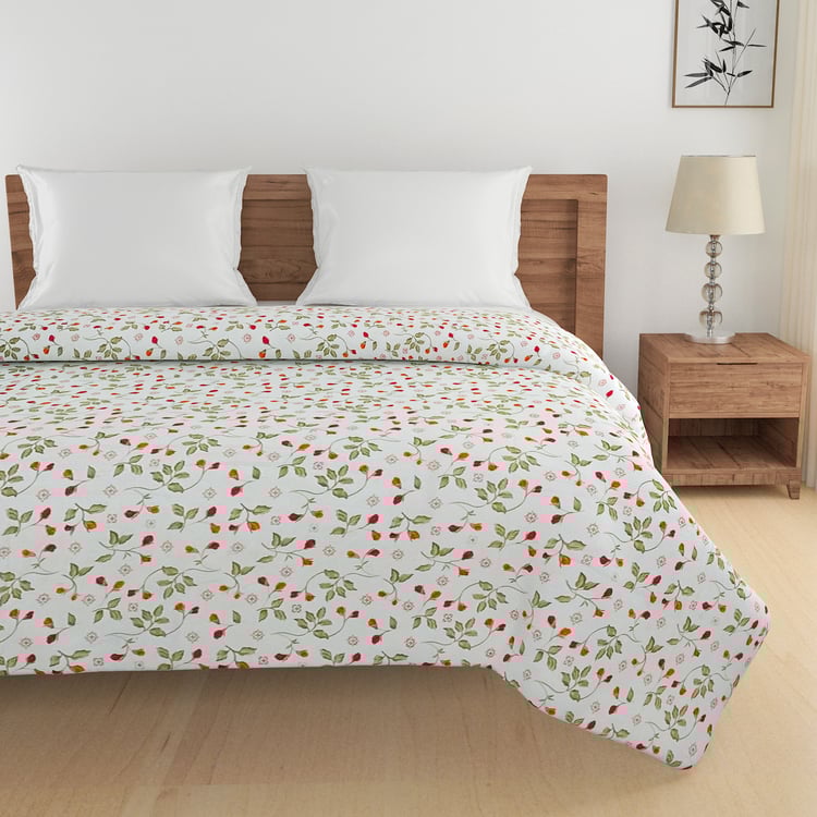 SWAYAM Veda Cotton Floral Print Double Comforter