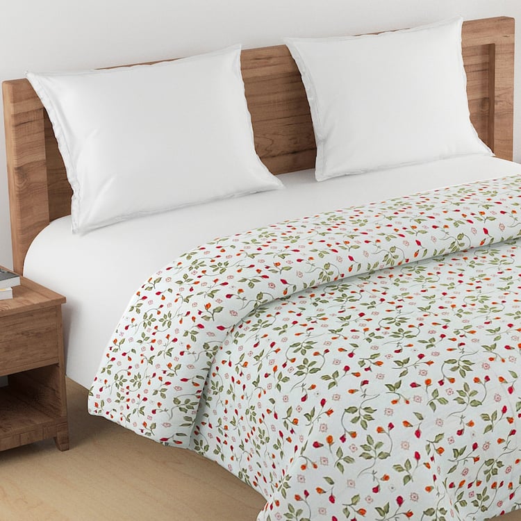 SWAYAM Veda Cotton Floral Print Double Comforter