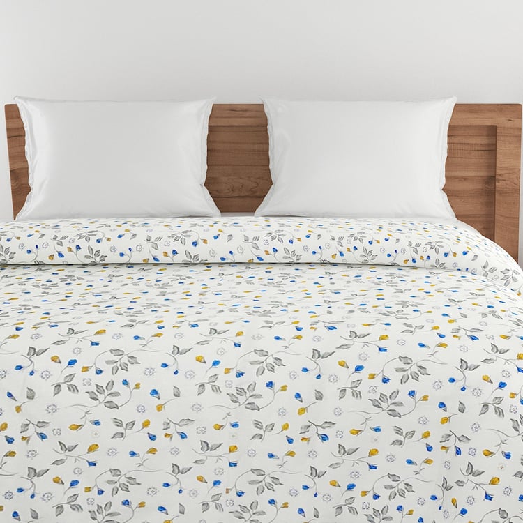 SWAYAM Veda Cotton Floral Print Double Comforter