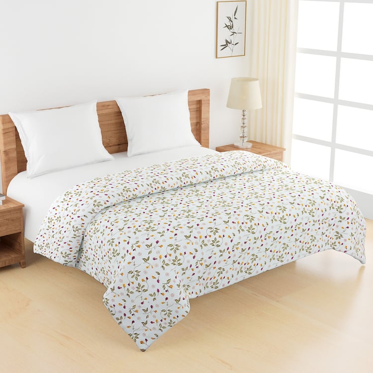 SWAYAM Veda Cotton Floral Print Double Comforter