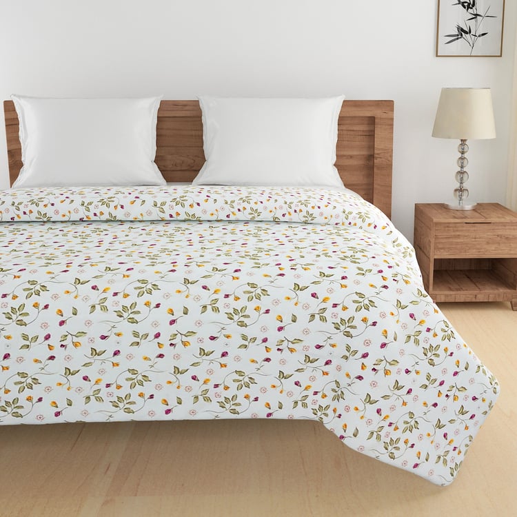 SWAYAM Veda Cotton Floral Print Double Comforter