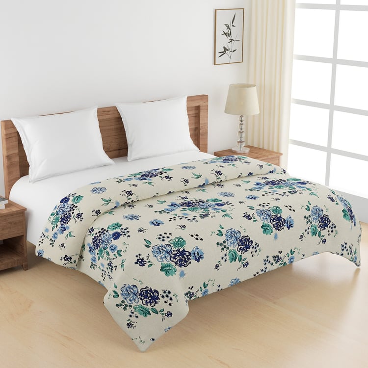 SWAYAM Veda Cotton Floral Print Double Comforter