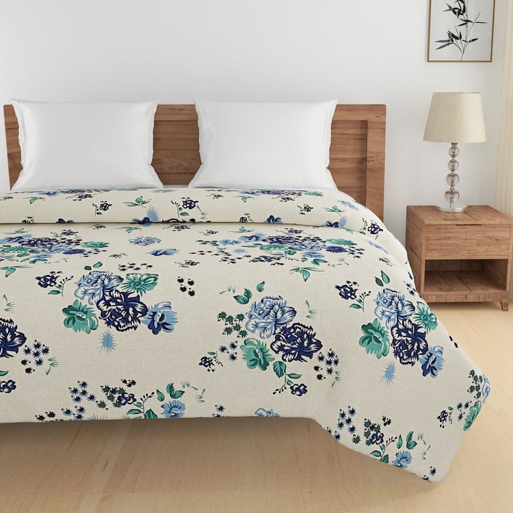 SWAYAM Veda Cotton Floral Print Double Comforter