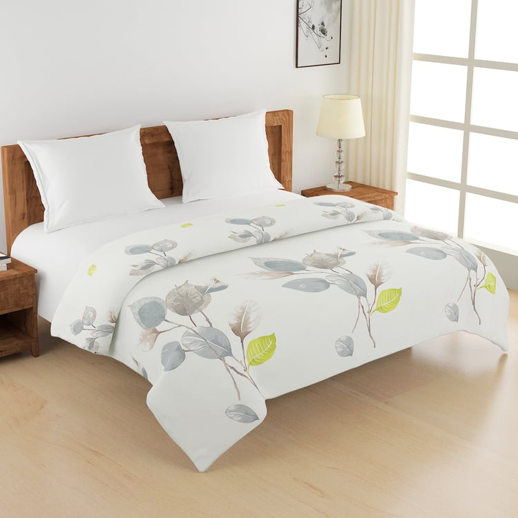 SWAYAM Zinnia Cotton Floral Print Double Comforter