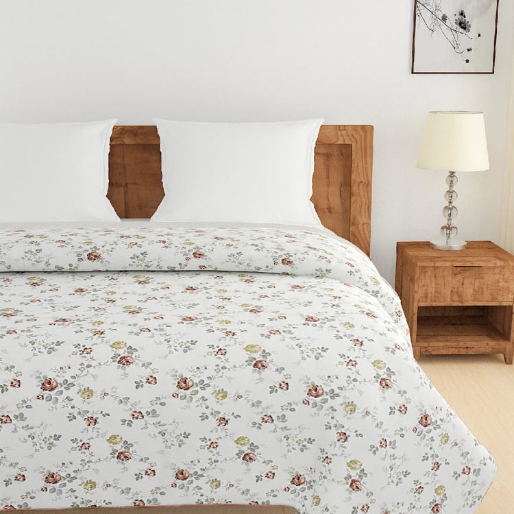 SWAYAM Zinnia Cotton Floral Print Double Comforter