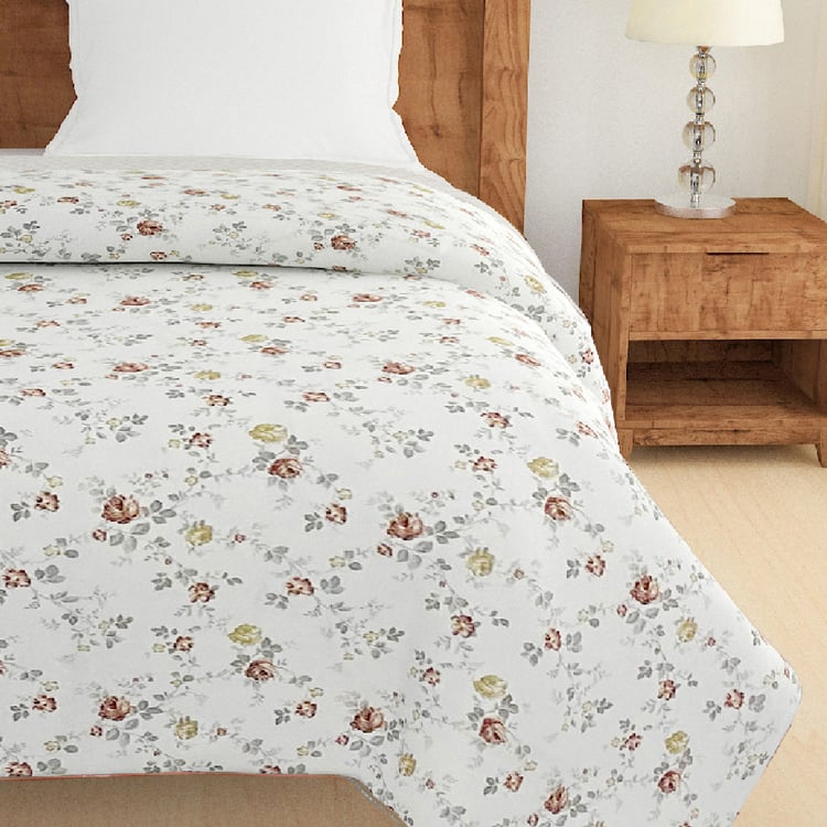 SWAYAM Zinnia Cotton Floral Print Double Comforter