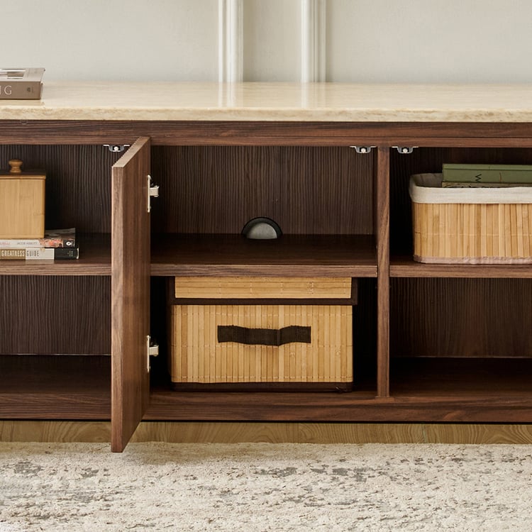 Sundried Sanctuary Faux Marble Top TV Unit - Walnut
