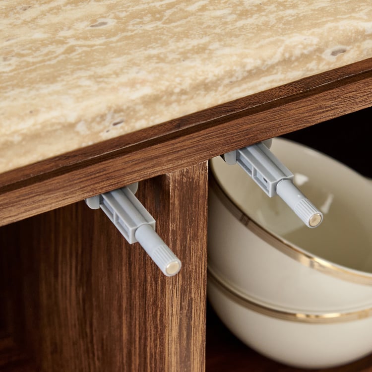 Sundried Sanctuary Faux Marble Top Sideboard - Beige