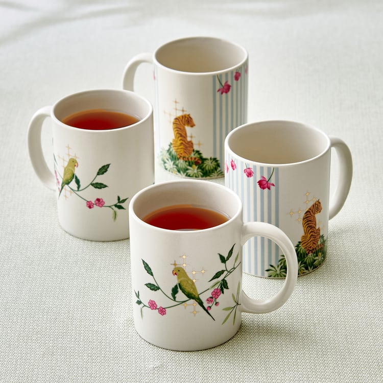 Niko Swiss Set of 4 Stoneware Coffee Mugs - 340ml