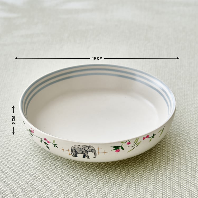 Niko 4Pcs Stoneware Printed Pudding Set