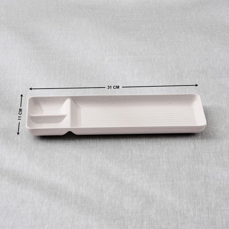 Corsica Silvano Melamine Chip and Dip Platter - 31x11cm