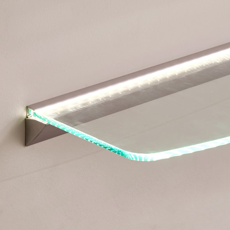 Abe Tempered Glass LED Wall Shelf