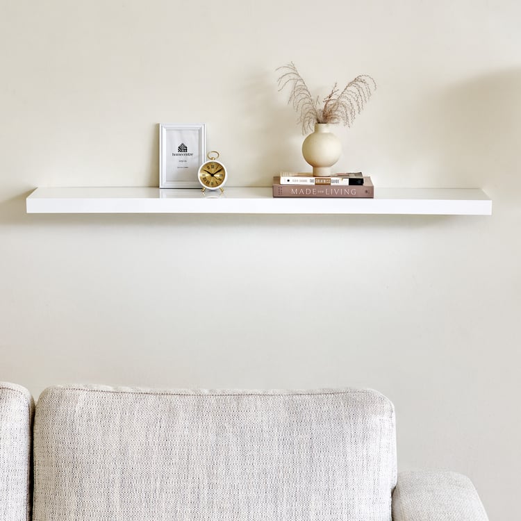 Kai LED Floating Wall Shelf - White