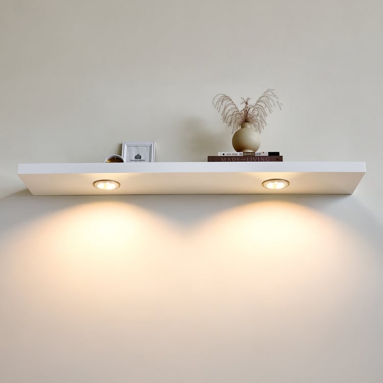 Kai LED Floating Wall Shelf - White