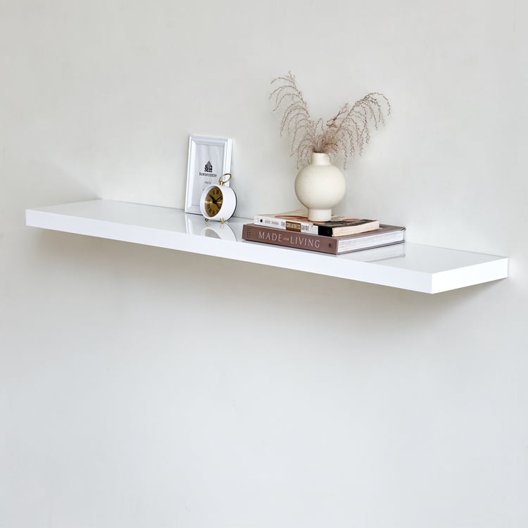 Kai LED Floating Wall Shelf - White