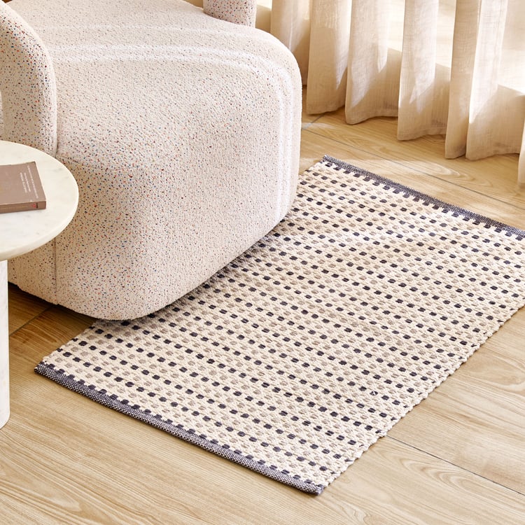 Melange Cotton Woven Dhurrie - 90x60cm