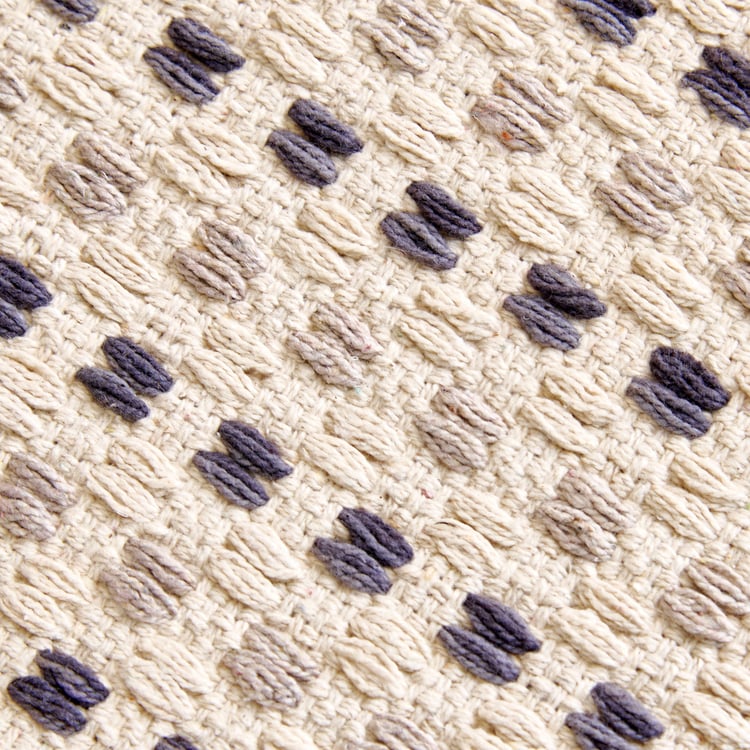 Melange Cotton Woven Dhurrie - 90x60cm