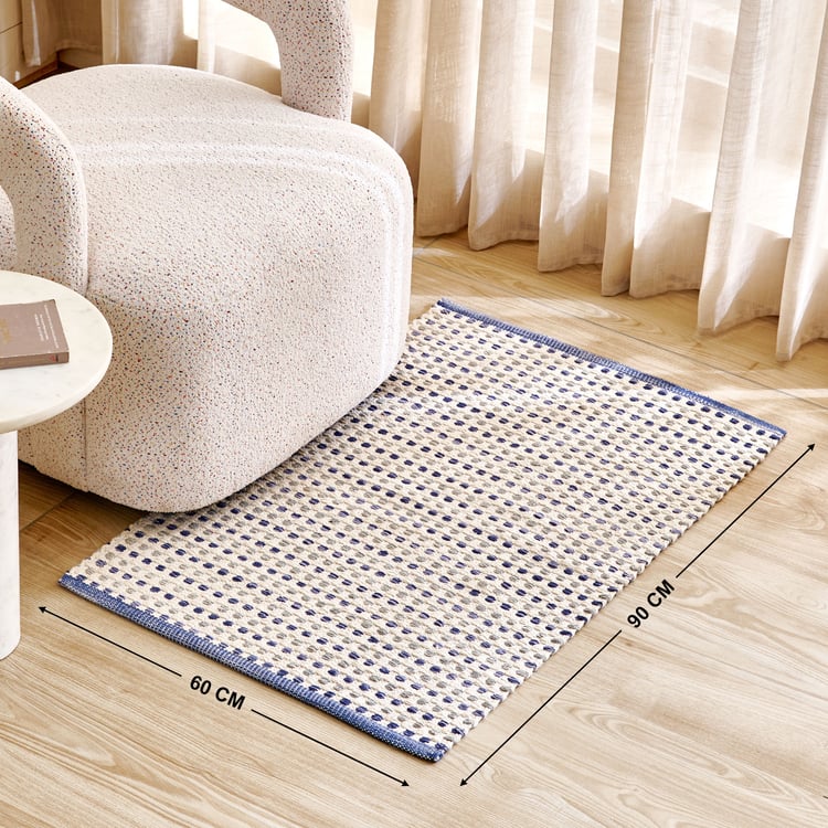 Melange Cotton Woven Dhurrie - 90x60cm