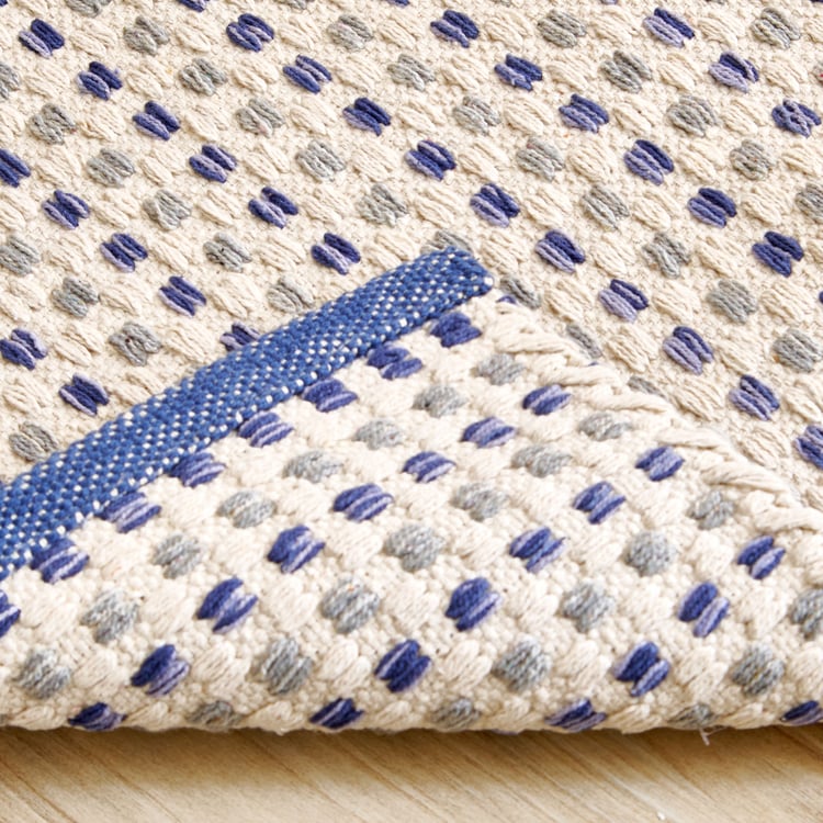 Melange Cotton Woven Dhurrie - 90x60cm