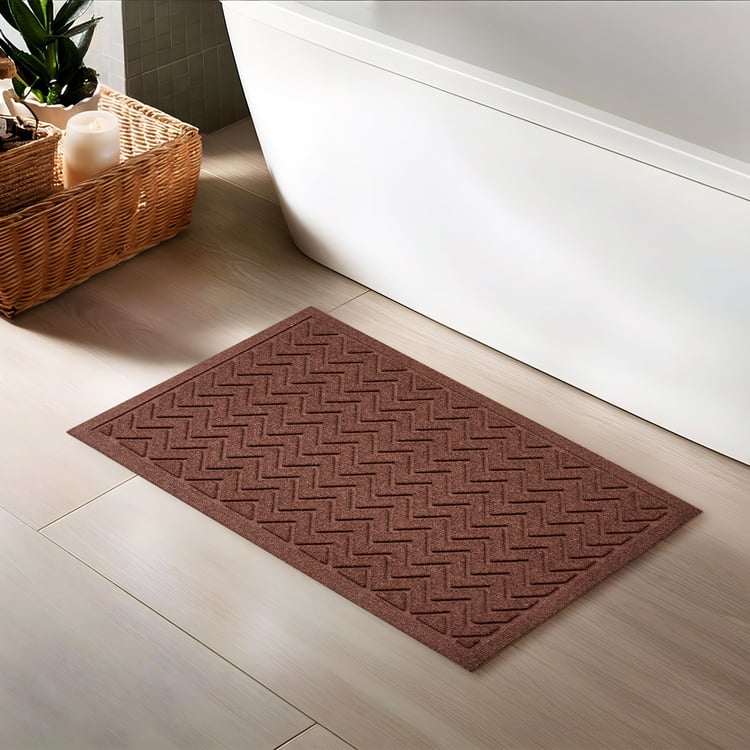 Pacific Freda Entrika Rubber Chevron Doormat - 60x40cm