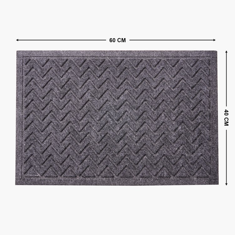 Pacific Freda Entrika Rubber Chevron Doormat - 60x40cm