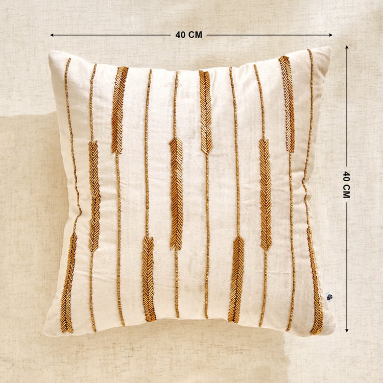 Glimmer Dusk Brio Sync Embellished Cushion Cover - 40x40cm