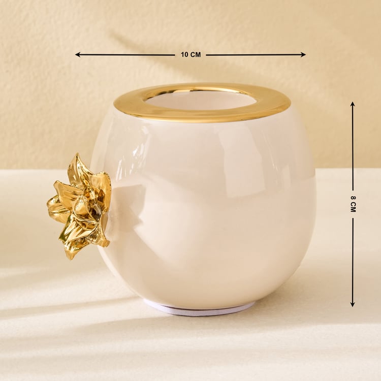 Amara Hana Ceramic Floral T-Light Candle Holder