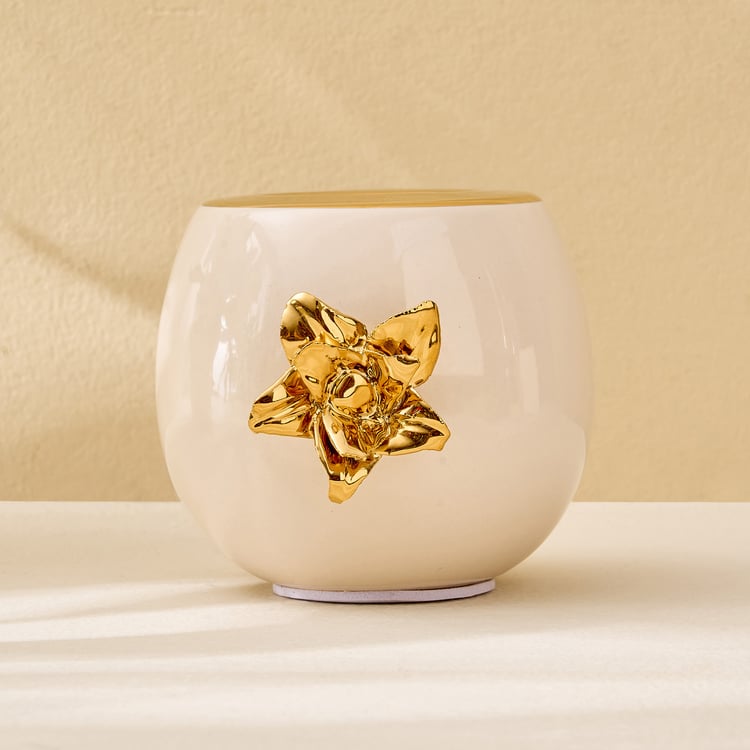 Amara Hana Ceramic Floral T-Light Candle Holder