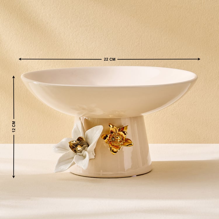 Amara Hana Ceramic Pedestal Decorative Bowl