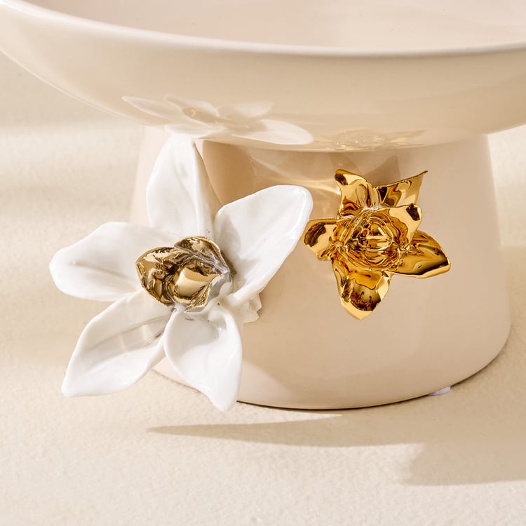 Amara Hana Ceramic Pedestal Decorative Bowl
