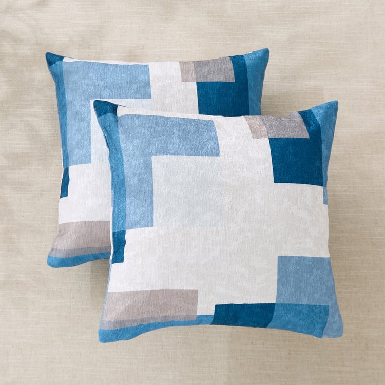 Celebration Array Bunv Set of 2 Geometric Print Cushion Covers - 40x40cm