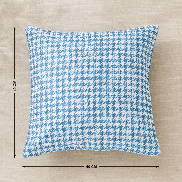 Celebration Realms Bunv Set of 2 Houndstooth Print Cushion Covers - 40x40cm