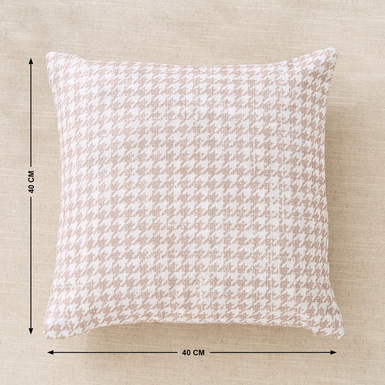 Celebration Realms Owlt Set of 2 Houndstooth Print Cushion Covers - 40x40cm