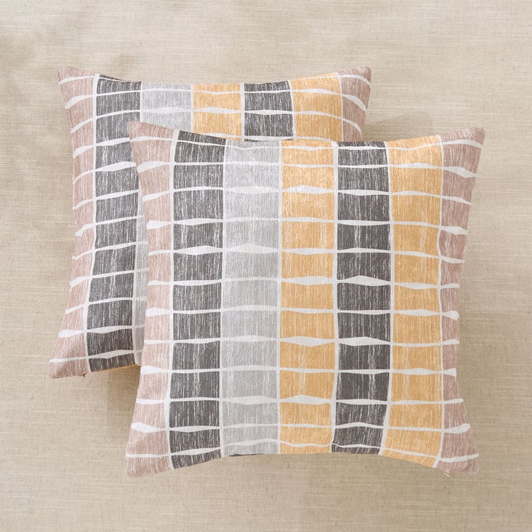 Celebration Vault Gyoc Set of 2 Printed Cushion Covers - 40x40cm